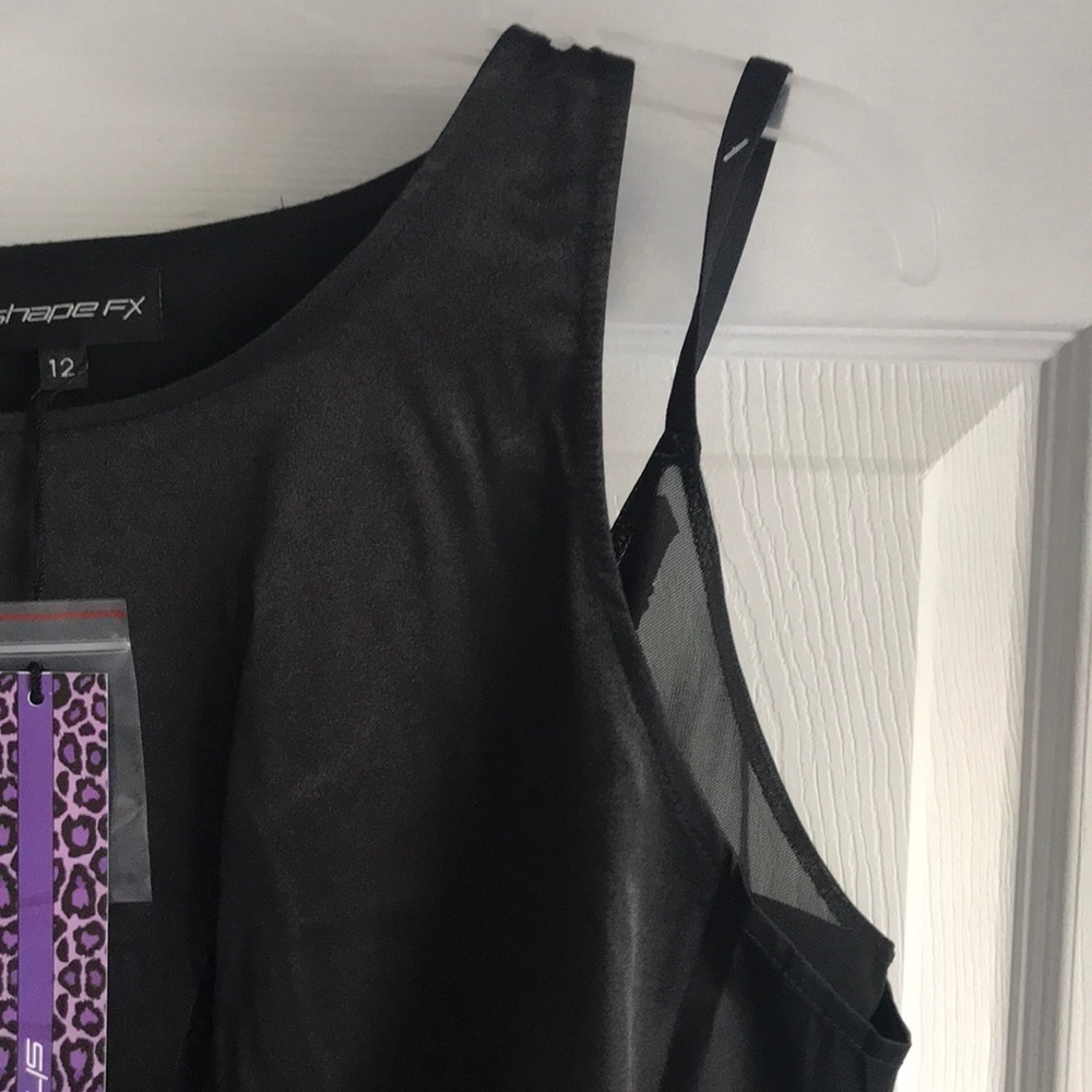 NWT silky black blouse 12 - Picture 3 of 8